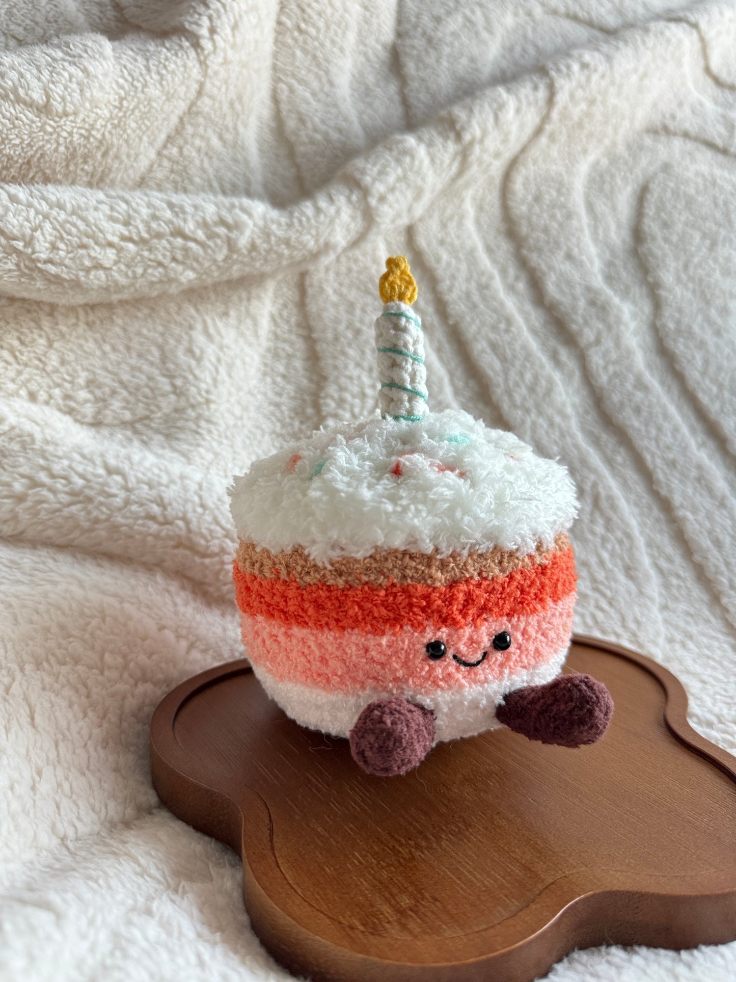 Crochet Jellycat-Inspired Birthday Cake Plush