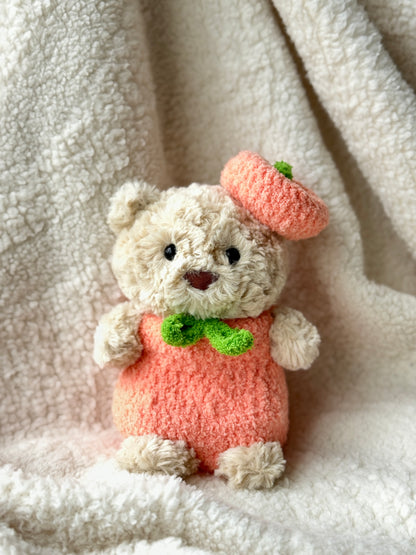 Crochet Peach Outfit for Jellycat Junior Bart or Littles