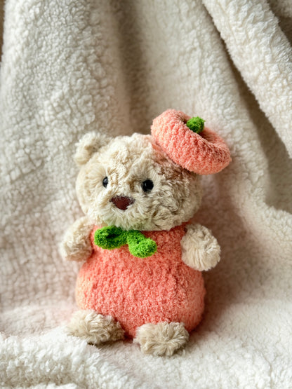 Crochet Peach Outfit for Jellycat Junior Bart or Littles