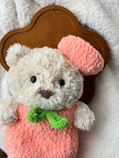 Crochet Peach Outfit for Jellycat Junior Bart or Littles