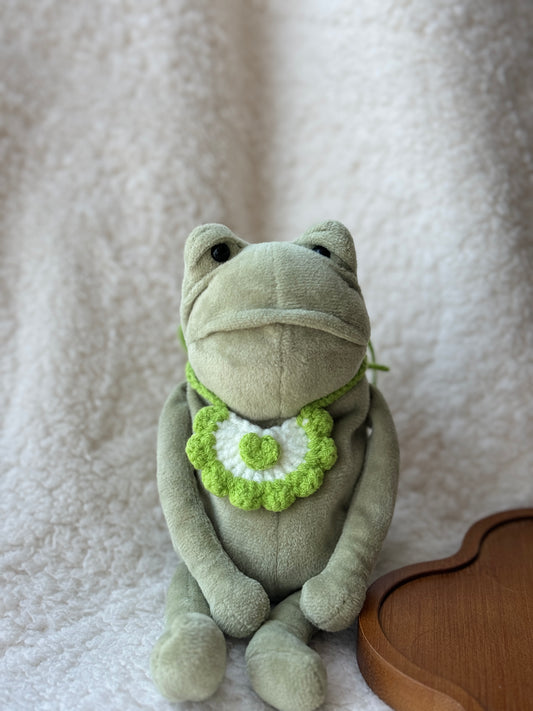 Fergus Frog Green Clover Bib & Mini Bag Set