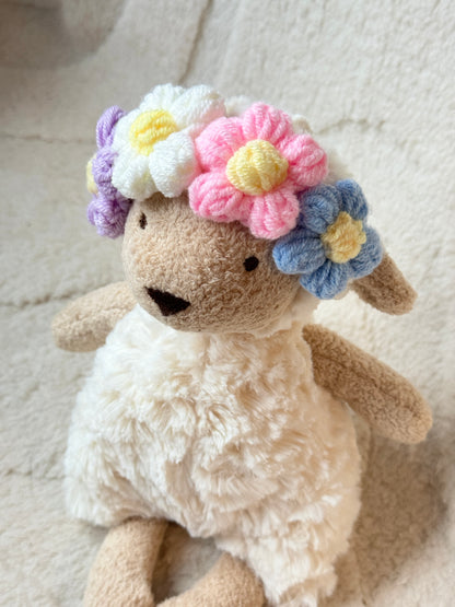 🌸 Crochet Floral Headband for Jellycat – Adjustable & Adorable! 🌼