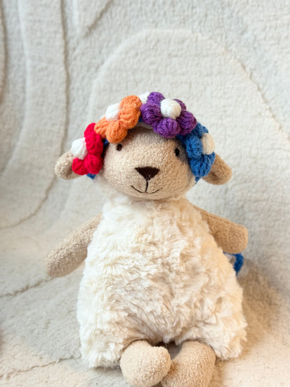 🌸 Crochet Floral Headband for Jellycat – Adjustable & Adorable! 🌼