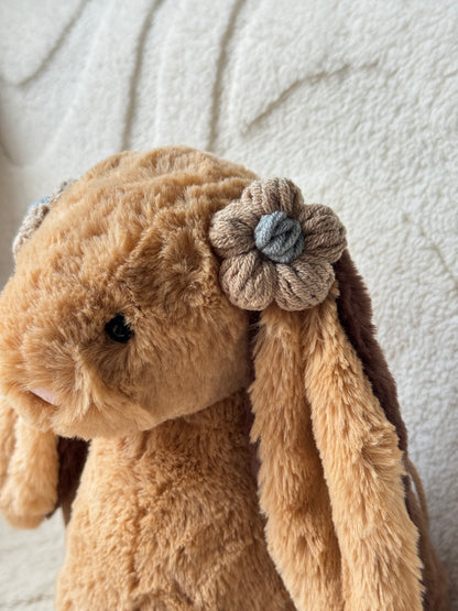 🌸 Crochet Flower Hair Accessories for Jellycat Bunnies 🌸