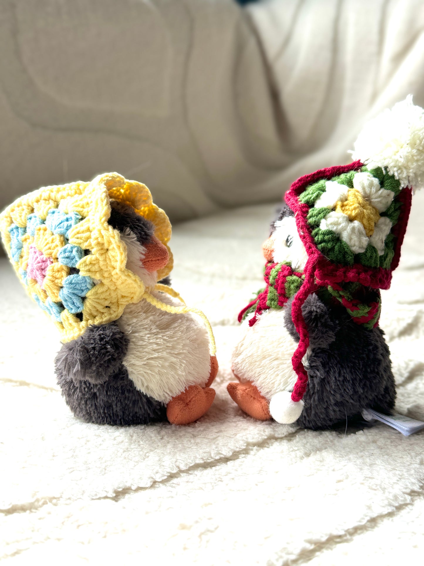 Granny Square Crochet Hat for 15cm Jellycats