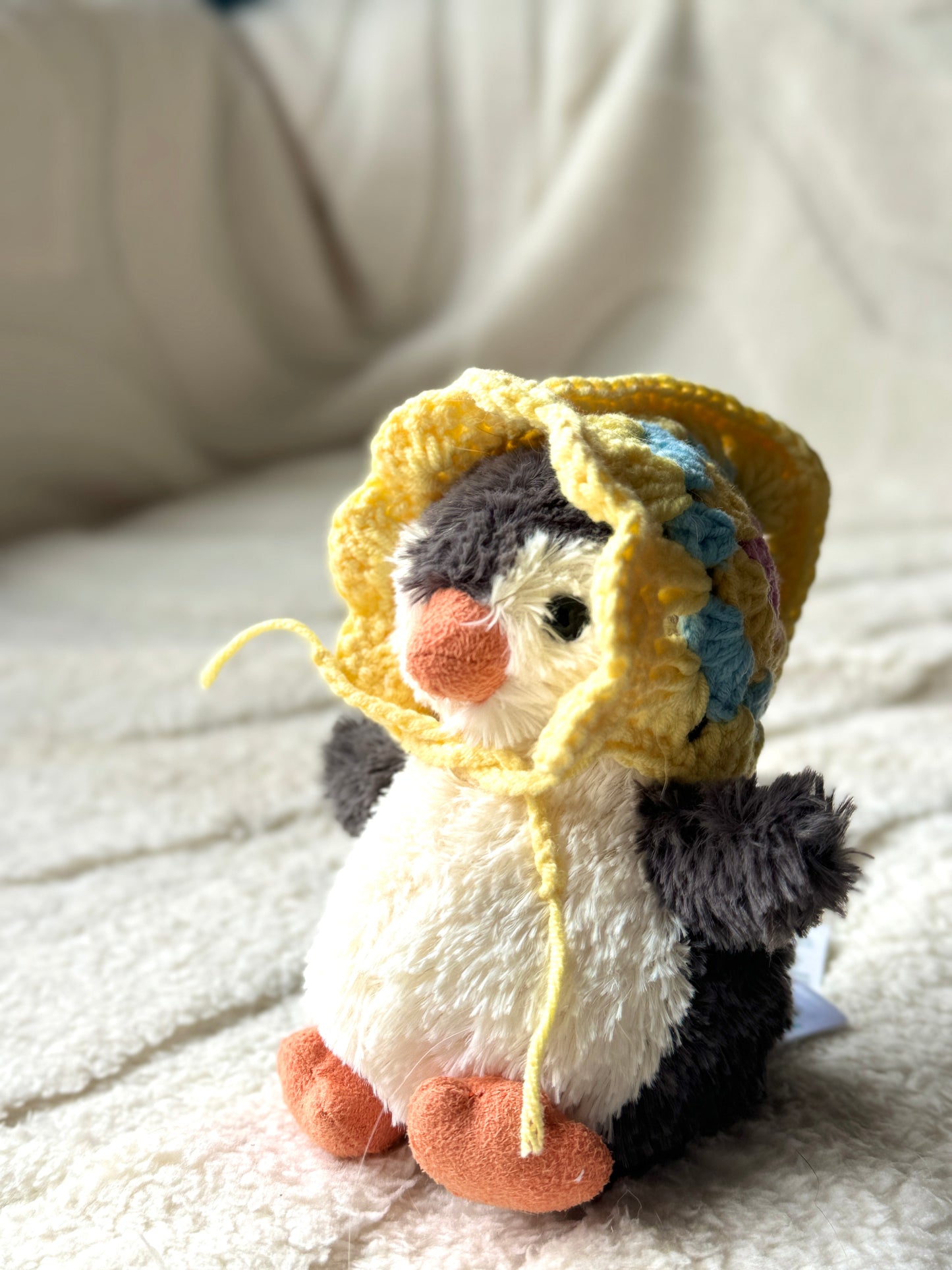 Granny Square Crochet Hat for 15cm Jellycats