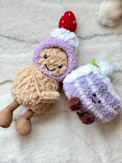 Strawberry Taro Cake Crochet Outfit for Jellycat Amuseables